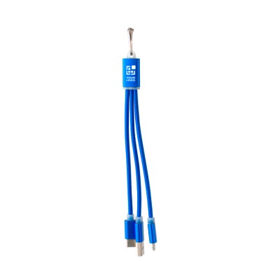 Set de cables de carga 3 en 1 con mosquetón para transporte