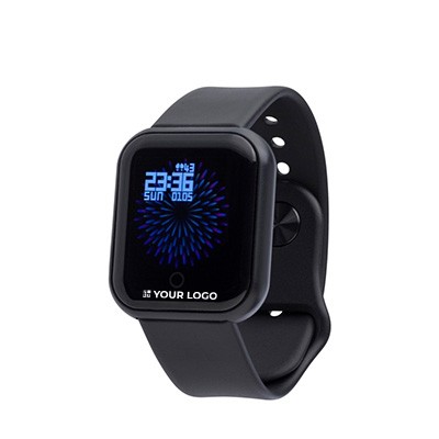 Smartwatch inalámbrico multifunción con pulsera ajustable y USB vista de impresión