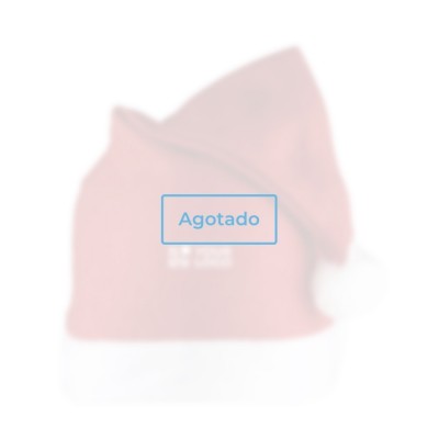 Gorro clásico de Papá Noel de fieltro con ribete y bolita blanca color rojo vista principal - agotado