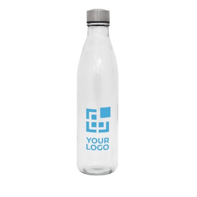 Botellas de cristal para personalizar con tu logo de empresa, botella de cristal  para agua 1 litro 