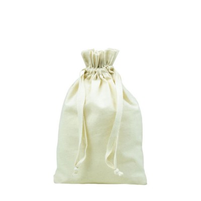 Bolsa de algodón con cierre de cordón