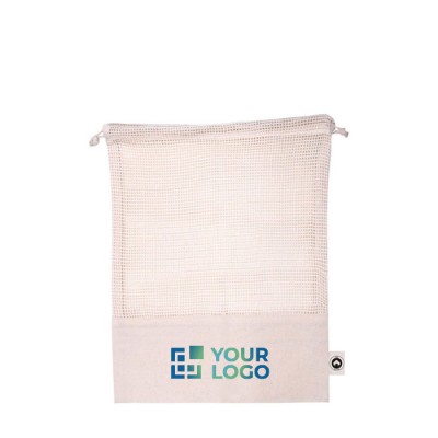 Bolsa de red con cordón para fruta