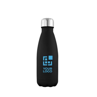 Botella de acero inoxidable con tapón plateado y capacidad de 500ml