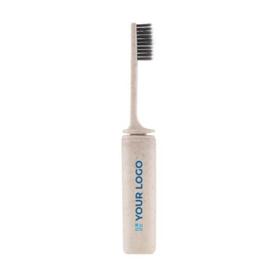 Cepillo de dientes antibacteriano color beige primera vista
