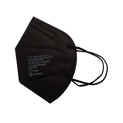Mascarilla FFP2 negra 10 unidades por caja color negro