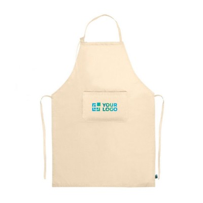Delantal hecho de algodón Fairtrade con cierre ajustable 180 g/m2