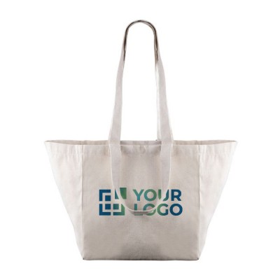 Bolsa de canvas natural con asas de doble tamaño 220 g/m2