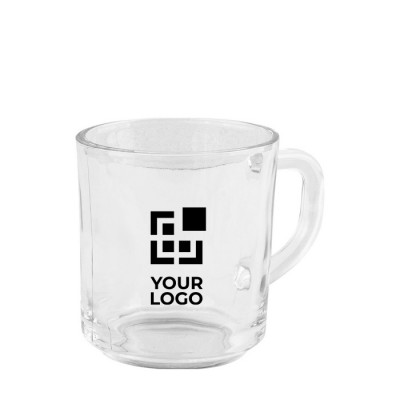 Taza de vidrio transparente con asa 160ml