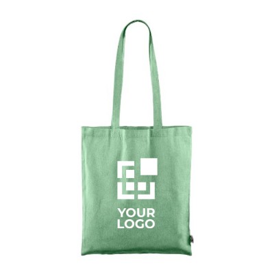 Bolsa de algodón Fairtrade y reciclado GRS con asas largas 120g/m2