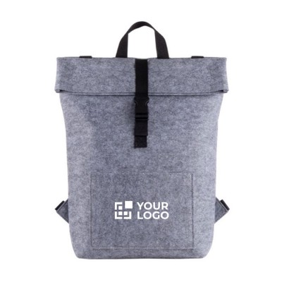 Mochila de fieltro RPET con bolsillo interior para portátil 15.6