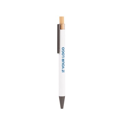 Bolígrafo de aluminio reciclado con acabado mate y tinta azul