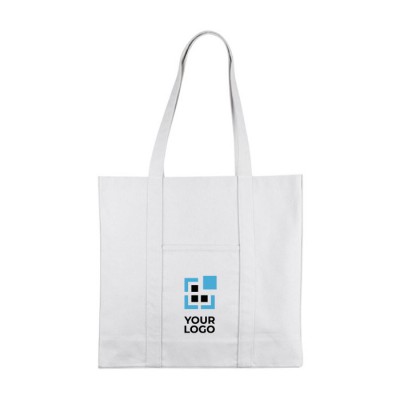 Bolsa grande de algodón reciclado con asas largas 360 g/m2