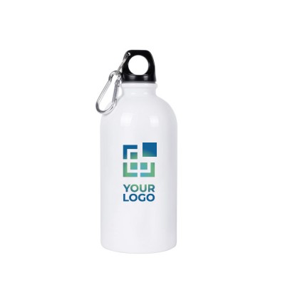 Botella de acero reciclado con mosquetón para sublimación 500ml