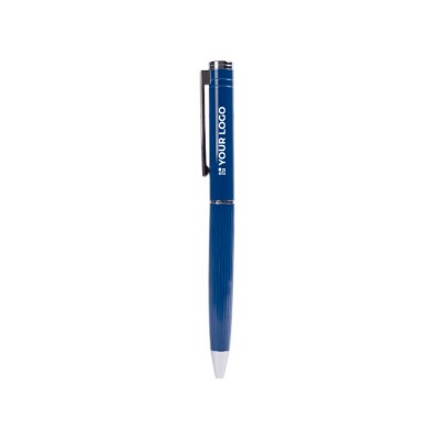 Bolígrafo elegante de mecanismo giratorio con tinta azul