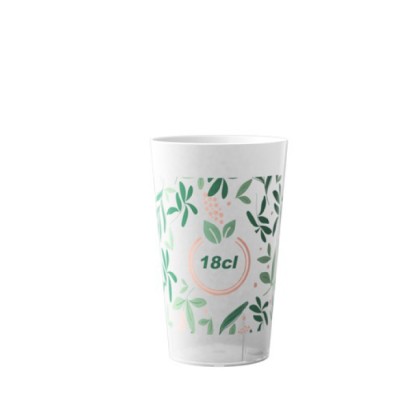 Vasos pequeños personalizados de color transparente con logo