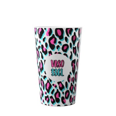 Vasos reutilizables promocionales de color transparente con logo