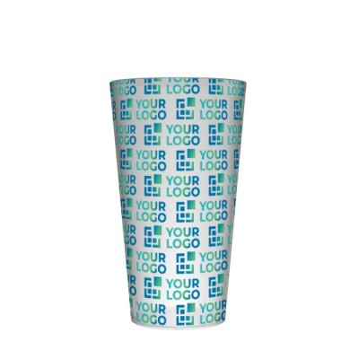 Vaso sin BPA con logotipo de color transparente con logo