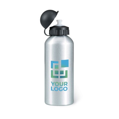 Botella de aluminio personalizada 600ml color Plateado Mate