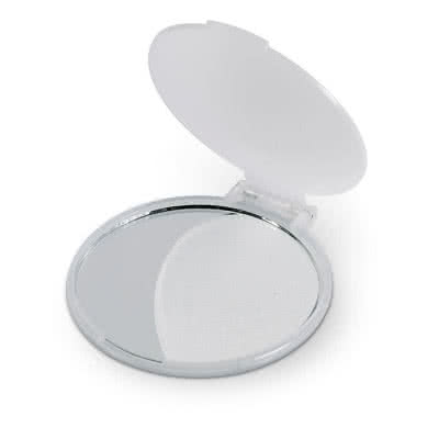 Espejo de bolsillo publicitario barato color Blanco