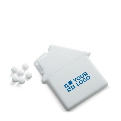 Caramelos personalizados baratos en forma de casa color Blanco