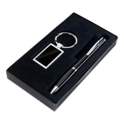 Set de regalo publicitario básico color Negro