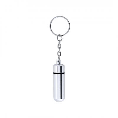pastillero con llavero aluminio