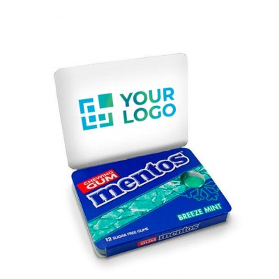 Chicles con caja personalizable con logo vista principal