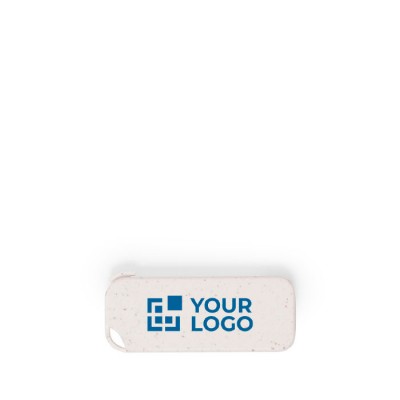 USB ecógico rectangular con carcassa de paja de trigo