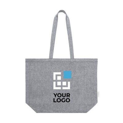 Bolsa algodón reciclado asas largas 140 g/m2