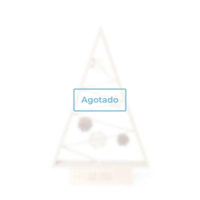 Árbol navideño de madera natural con un trenzado de luces LED - agotado