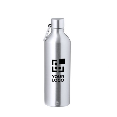 Botella de aluminio reciclado con acabado mate y mosquetón 800ml