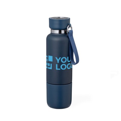 Termo acero inox de 500ml con vaso de 300ml y asa de transporte