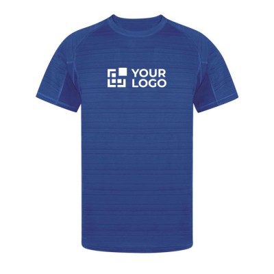 Camiseta técnica unisex de 100% poliéster con diseño a rayas 135 g/m2