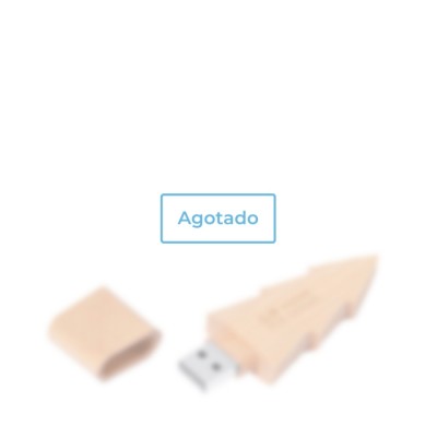 Memoria USB de madera en forma de pino con capucha 16GB vista principal - Agotado
