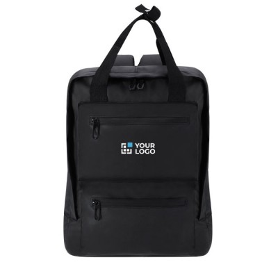 Mochila para portátil de PU con doble asa de transporte 15