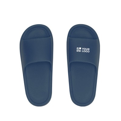 Chanclas monocolor flexibles con tira gruesa en el empeine  Chanclas monocolor flexibles con tira gruesa en el empeine