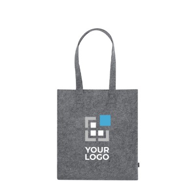 Bolsa de fieltro reciclado con asas largas en colores clásicos