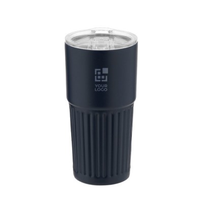 Vaso de acero inoxidable reciclado de diseño en relieve 500ml