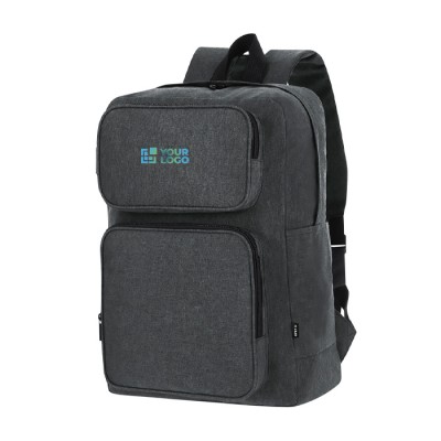 Mochila de suave poliéster RPET para tablet y portátil de hasta 15