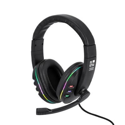 Auriculares de diadema retroiluminados con luz LED para gamers