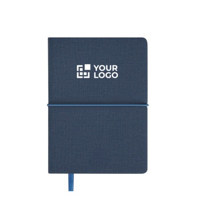 Libreta de cuero sintético con bloc de notas interno hojas a rayas A6