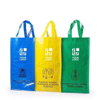 Set de reciclaje con bolsas laminadas vista principal