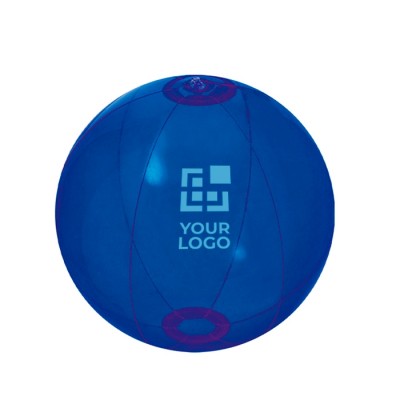 Pelota de playa de colores alegres vista principal