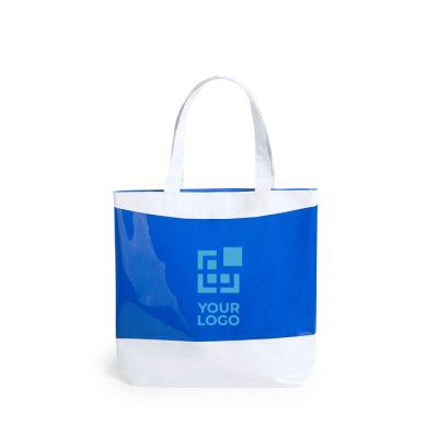 Bolsa para playa de PVC color azul