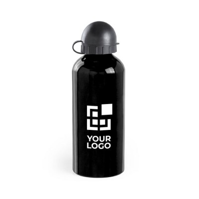 Botellas de aluminio personalizables con caja color azul