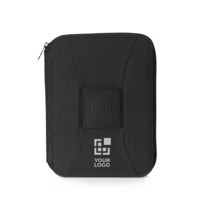 Organizador con powerbank y bloc de notas color negro