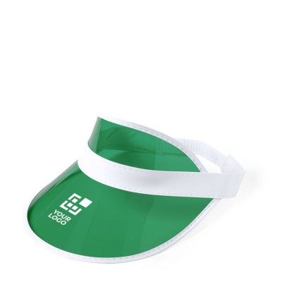 Visera publicitaria con protección UV color rojo