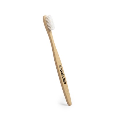 Cepillo de dientes de bambú color natural sexta vista de detalle