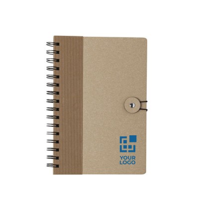 Cuaderno merchandising cartón reciclado color marrón