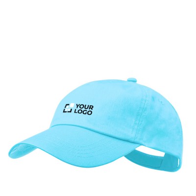 Gorra de algodón de 5 paneles con cierre de velcro en varios colores